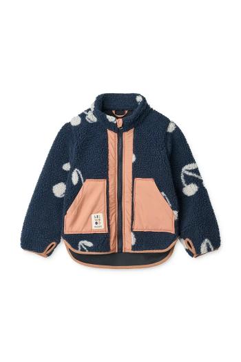 Detská bunda Liewood Noam Pile Jacket tmavomodrá farba, LW20017