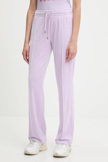 Tepláky Juicy Couture tyrkysová farba, s nášivkou, JCAPW045