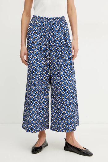 Bavlnené nohavice Weekend Max Mara dámske, široké, vysoký pás, 2515131102600