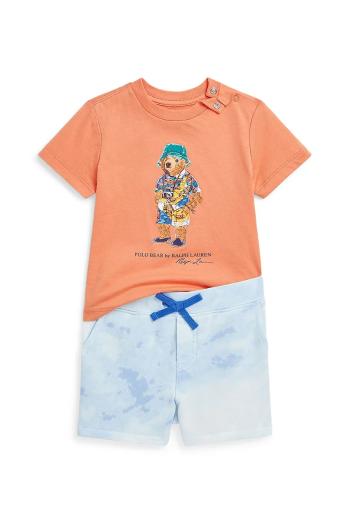 Detská súprava Polo Ralph Lauren oranžová farba, 320966435001