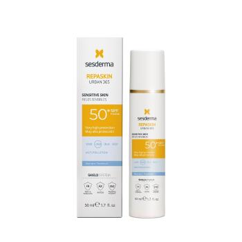 Sesderma Opaľovací krém na tvár pre citlivú pleť SPF 50+ Repaskin Urban 365 (Sensitive Skin) 50 ml