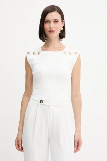 Top Guess EVANGELINE biela farba, jednofarebný, W5YR12 Z0130