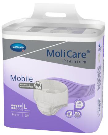 MOLICARE Premium Mobile 8 kvapiek L fialové plienkové nohavičky naťahovacie 14 ks