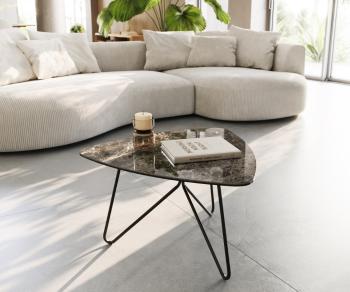 Ekrem konferenčný stolík 65x65 cm keramický Laminam®Emperador Extra