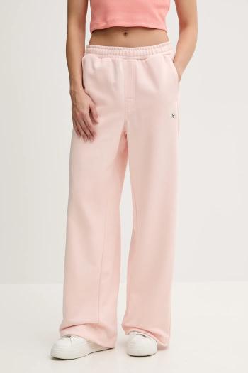 Tepláky Calvin Klein Jeans ružová farba, jednofarebná, LV047C249G