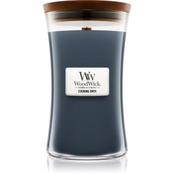 Woodwick Evening Onyx vonná sviečka s dreveným knotom 609.5 g