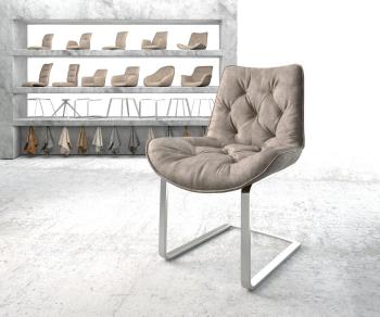 Jedálenská stolička Taimi-Flex taupe vintage konzolová základňa plochá