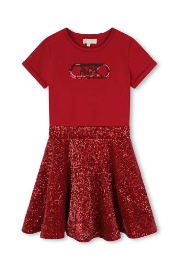 Dievčenské šaty Michael Kors červená farba, mini, áčkový strih, R30173