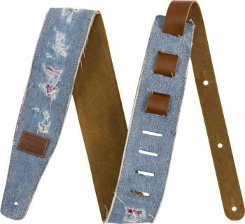 Fender Wrangler Ripped Paisley Denim Strap Gitarový pás Indigo