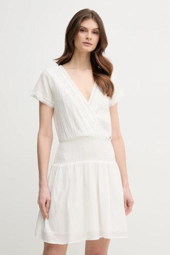 Šaty Pepe Jeans DEA béžová farba, mini, áčkový strih, PL953686