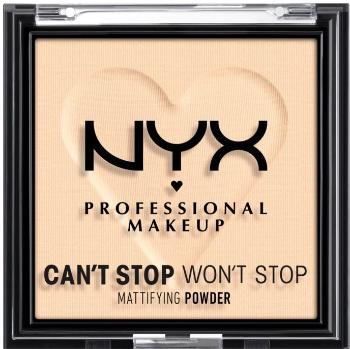 NYX PROFESSIONAL MAKEUP Can't Stop Won't Stop Mattifying Powder kompaktný púder - Odtieň 01 Fair 6 g