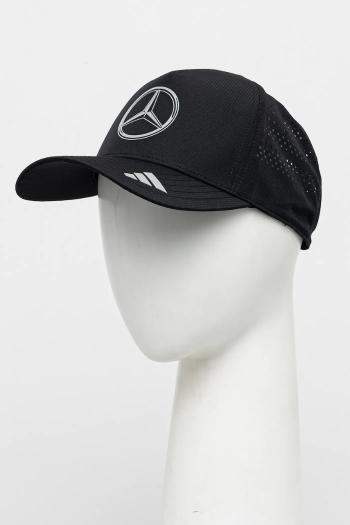 Šiltovka adidas x Mercedes čierna farba, s potlačou, JX1419