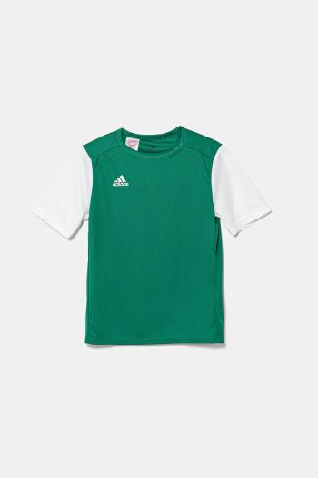 Detské tričko adidas Performance zelená farba, s potlačou, DP3216