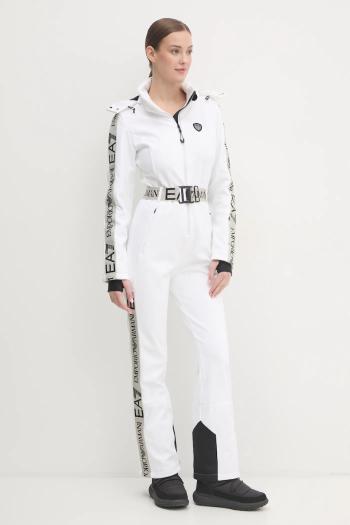 Lyžiarska kombinéza EA7 Emporio Armani Kitzbuhel Softshell biela farba, TN8HZ.6DTD02