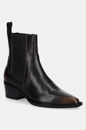 Kožené topánky chelsea Vagabond Shoemakers KELSEY dámske, hnedá farba, na podpätku, 5810-218-33