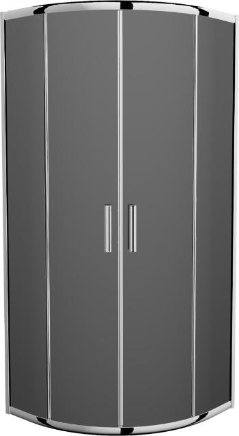 MEXEN - Rio štvrťkruhový sprchovací kút 80x80, sklo grafit, chróm 863-080-080-01-40