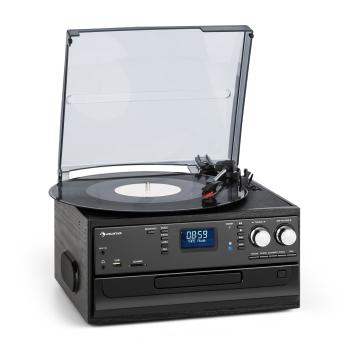 Auna Oakland DAB, retro stereo systém, DAB+/FM, BT funkcia, vinyl, CD, kazetový prehárvač