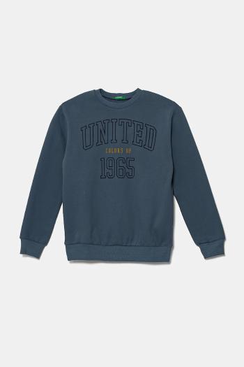Detská mikina United Colors of Benetton fialová farba, vzorovaná, 3EB5C10KS