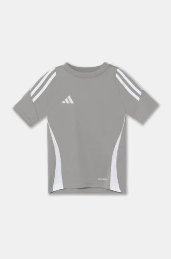 Detské tričko adidas Performance TIRO24SYY šedá farba, s nášivkou, IS1031