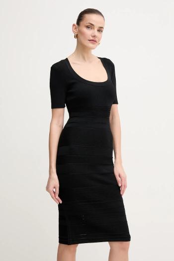 Šaty Herve Leger Marianne čierna farba, mini, priliehavá, MSB8518700