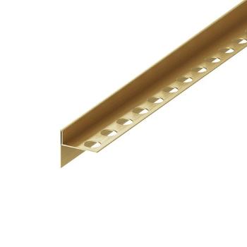 Spádový profil "T" Eviso gold kartáčovaný, nerez PVD, dĺžka 180 cm, výška hrany 11 mm, LSGO0203