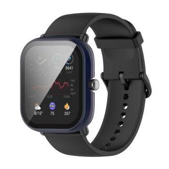 Plastový kryt s ochranným sklom pre Xiaomi Amazfit GTS 2 Mini modrý