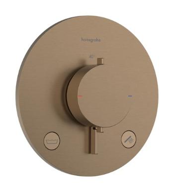 Sprchová a vaňová batéria Hansgrohe Ecostat Comfort S bez podomietkového telesa kartáčovaný bronz 33718140