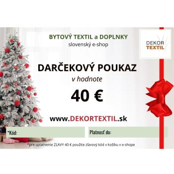 Darčekový poukaz TLAČENÝ v hodnote 40 €