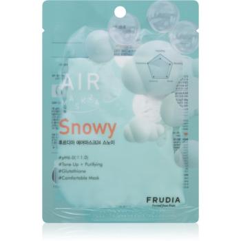 Frudia AIR Snowy plátenná maska pre zjednotenie farebného tónu pleti 25 ml