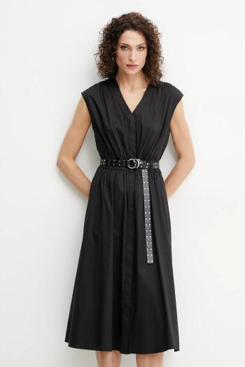 Šaty MICHAEL Michael Kors čierna farba, mini, áčkový strih, MS5830KF4C