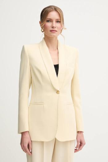 Sako Elisabetta Franchi žltá farba, jednoradové, jednofarebné, GI09051E2