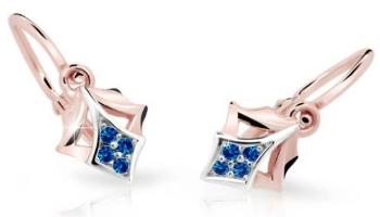Cutie Jewellery Detské náušnice z ružového zlata C2220-10-X-4 modrá
