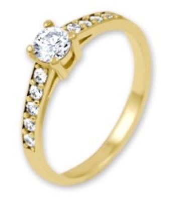 Brilio Dámsky prsteň s kryštálmi 229 001 00668 52 mm