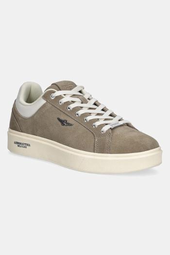 Kožené tenisky Aeronautica Militare SC307PL278 béžová farba, SC307PL278