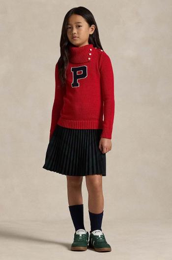 Dievčenské šaty Polo Ralph Lauren červená farba, mini, áčkový strih, 313950816001