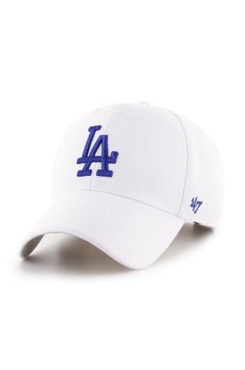 Čiapka 47 brand MLB Los Angeles Dodgers biela farba, s nášivkou, B-MVP12WBV-WHC