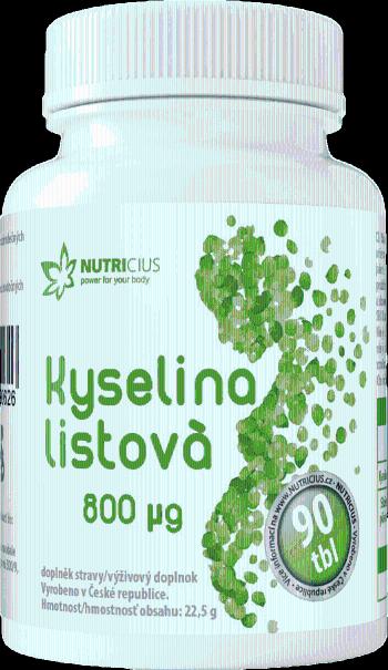 NUTRICIUS Kyselina Listová 800mcg 90 tabliet