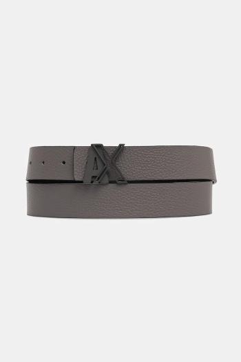 Kožený opasok Armani Exchange šedá farba, XM001740 AF17988