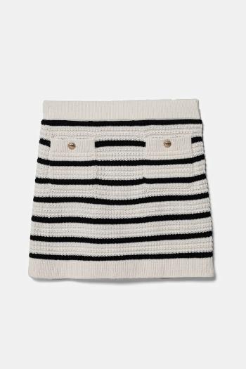 Dievčenská sukňa Abercrombie & Fitch tmavomodrá farba, mini, áčkový strih, KI243-4055