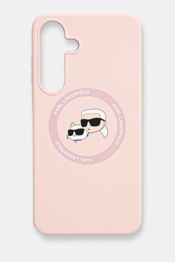 Puzdro na mobil Karl Lagerfeld Samsung Galaxy S25+ ružová farba, KLHMS25MSKCHTCP
