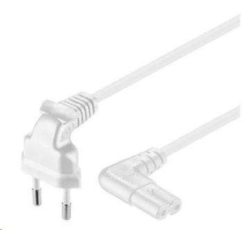 PREMIUMCORD Kábel sieťový 230V k magnetofónu so zahnutými konektormi 3m