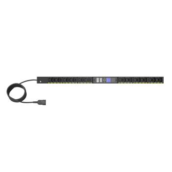 Eaton G4 Rack PDU merané, 0U, 22, 5U, vstup C20, 3m kábel, 1ph, 3, 7kW, 16A, 200-240V, 24 zásuviek (12)C13, (12)C39