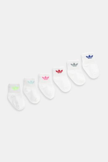 Detské ponožky adidas Originals 6-pak biela farba, JW2939