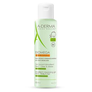 A-DERMA Exomega Control Zvláčňujúci mycí gel 2v1 500 ml