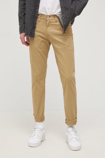 Nohavice Levi's 511 pánske, béžová farba, priliehavé