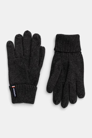 Bavlnené rukavice Superdry šedá farba, M9310076A-VZ5