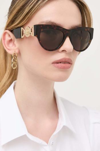 Slnečné okuliare Versace dámske, hnedá farba, 0VE4440U
