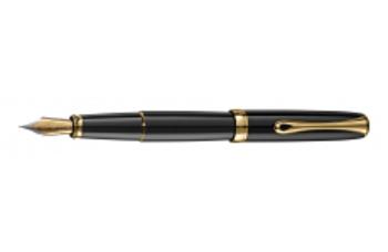 Diplomat D40203023 Excellence A2 Black Lacquer Gold plniace pero