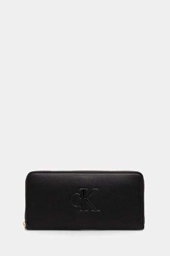 Peňaženka Calvin Klein dámska, čierna farba, LV04F1077G