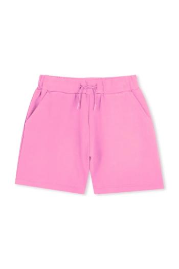 Detské bavlnené šortky Kenzo Kids ružová farba, jednofarebné, nastaviteľný pás K61042